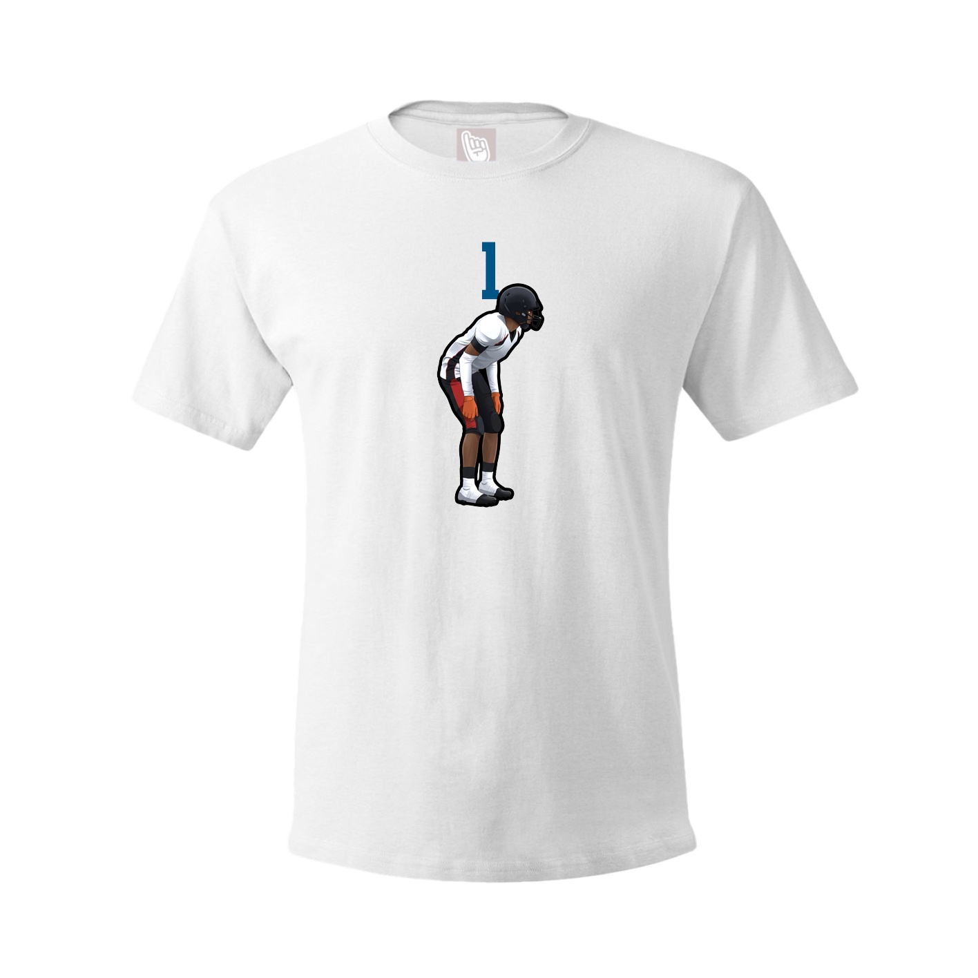 Youth Tee — Number Top in White