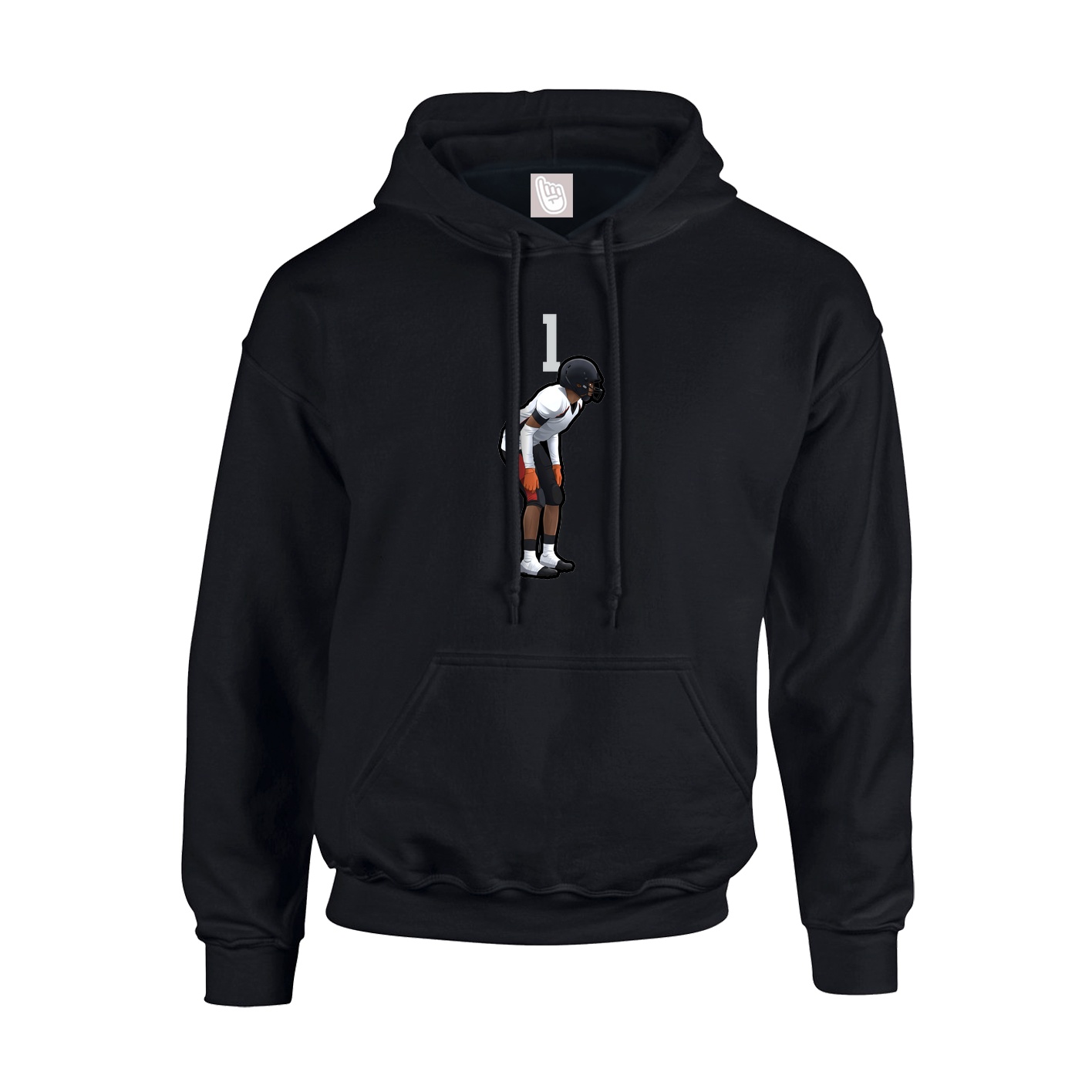 Hoodie — Number Top in Black