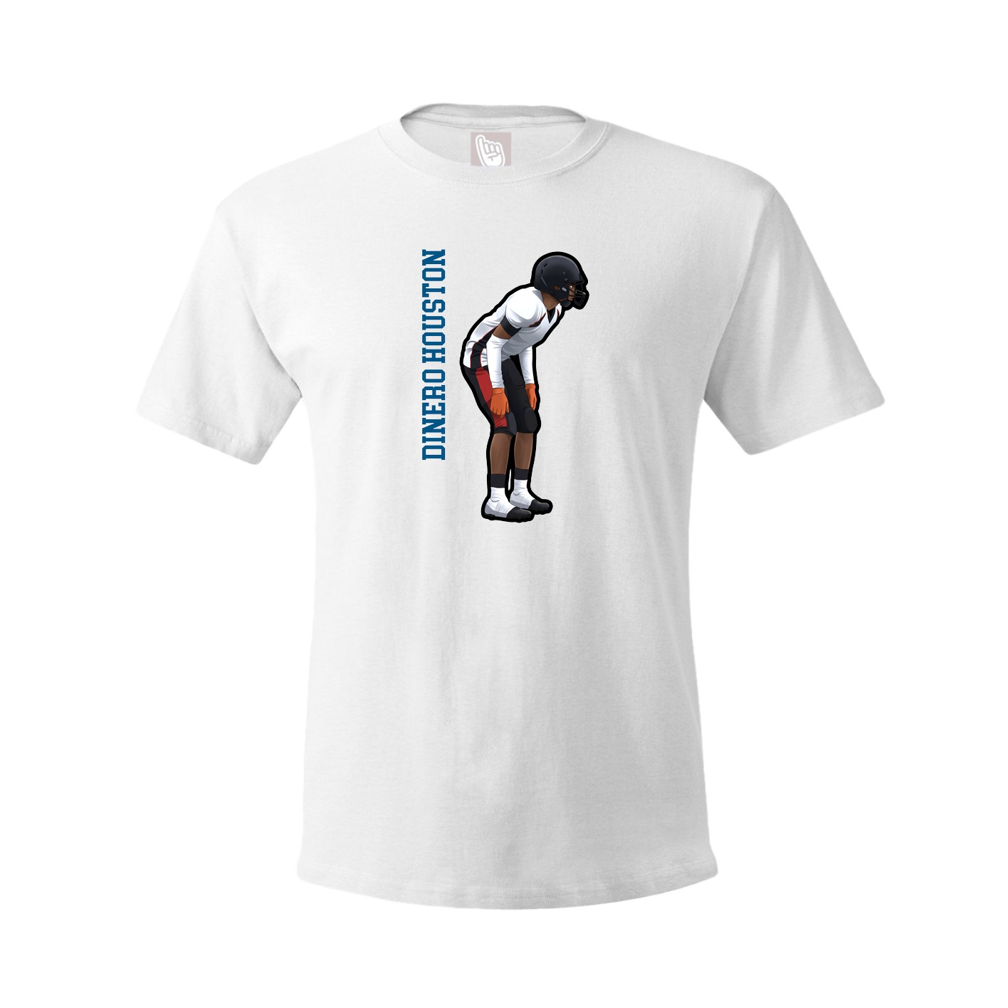 Youth Tee — Name Vertical in White