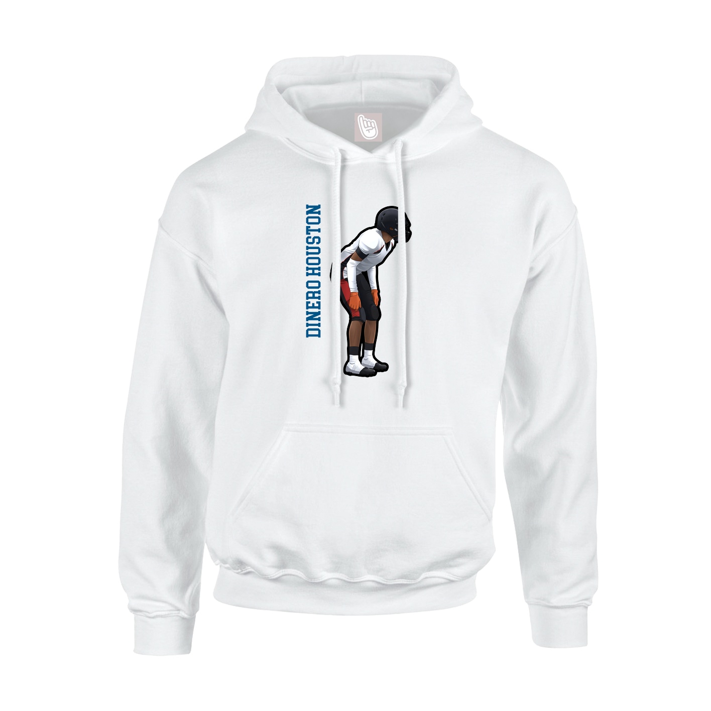 Hoodie — Name Vertical in White