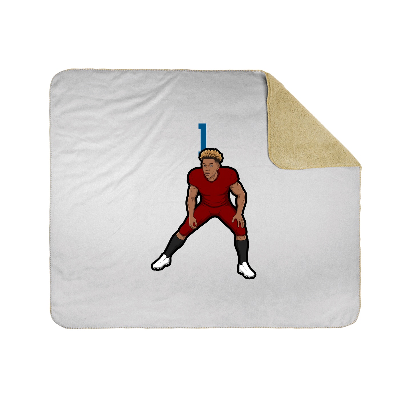 Throw Blanket — Number Top in White