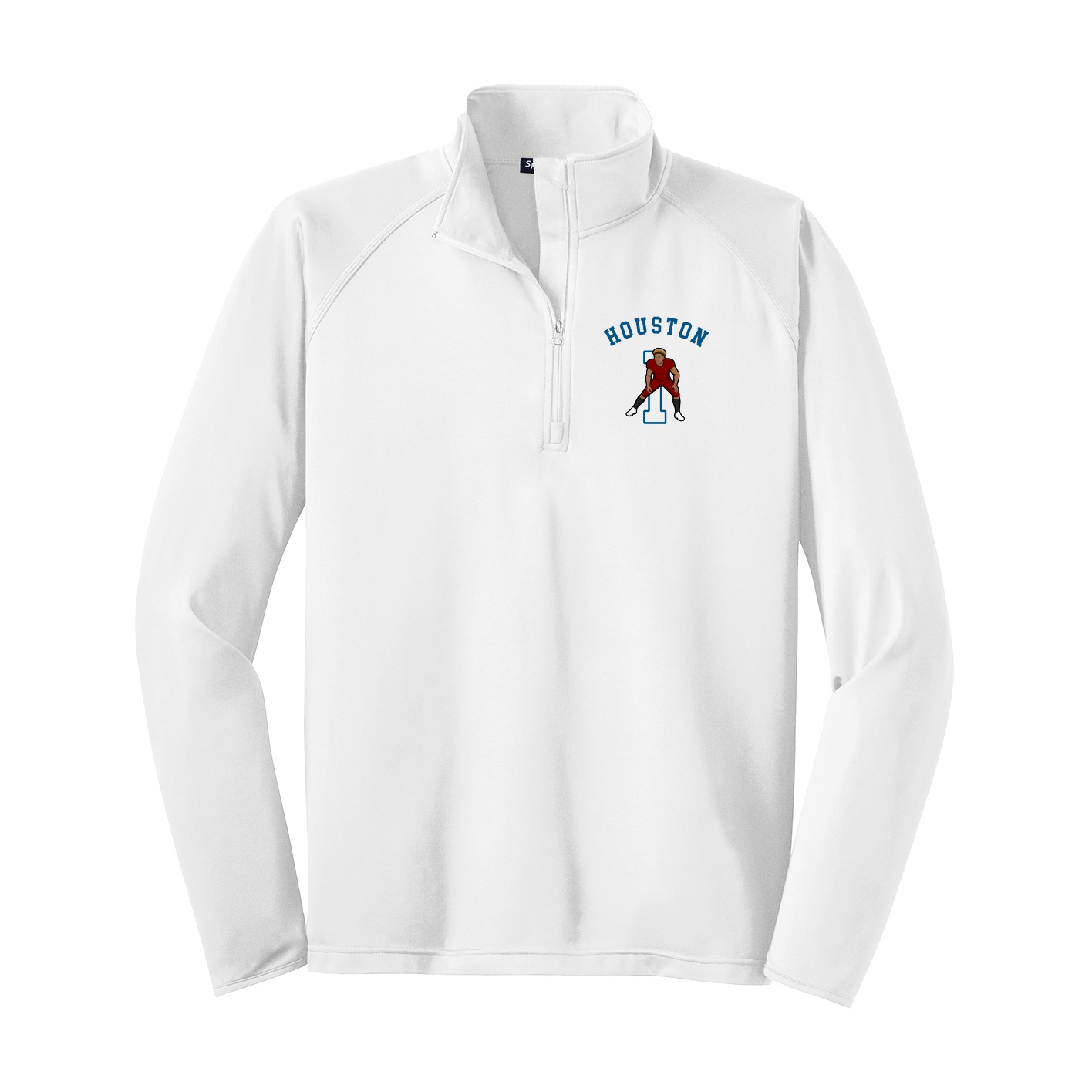 Q-Zip Pullover — Shirsey Arch in White