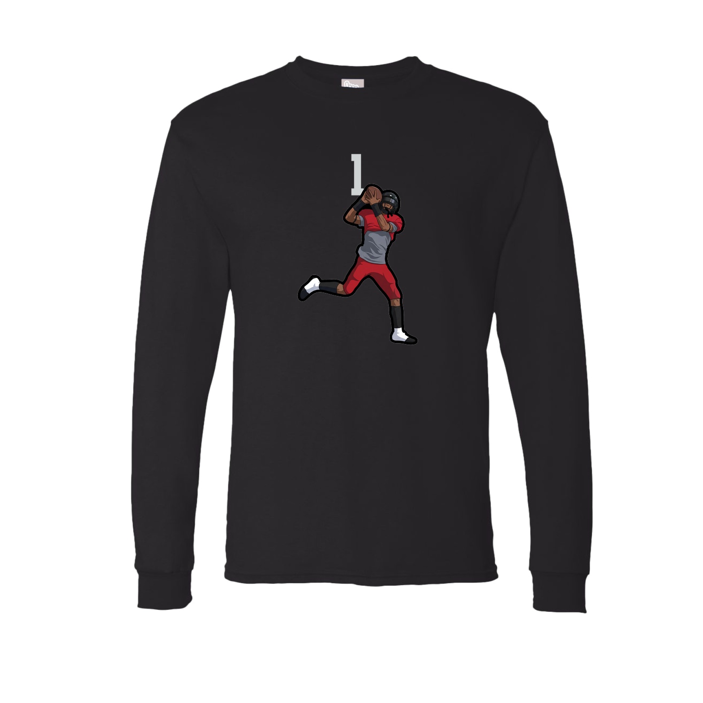 Long Sleeve Tee — Number Top in Black