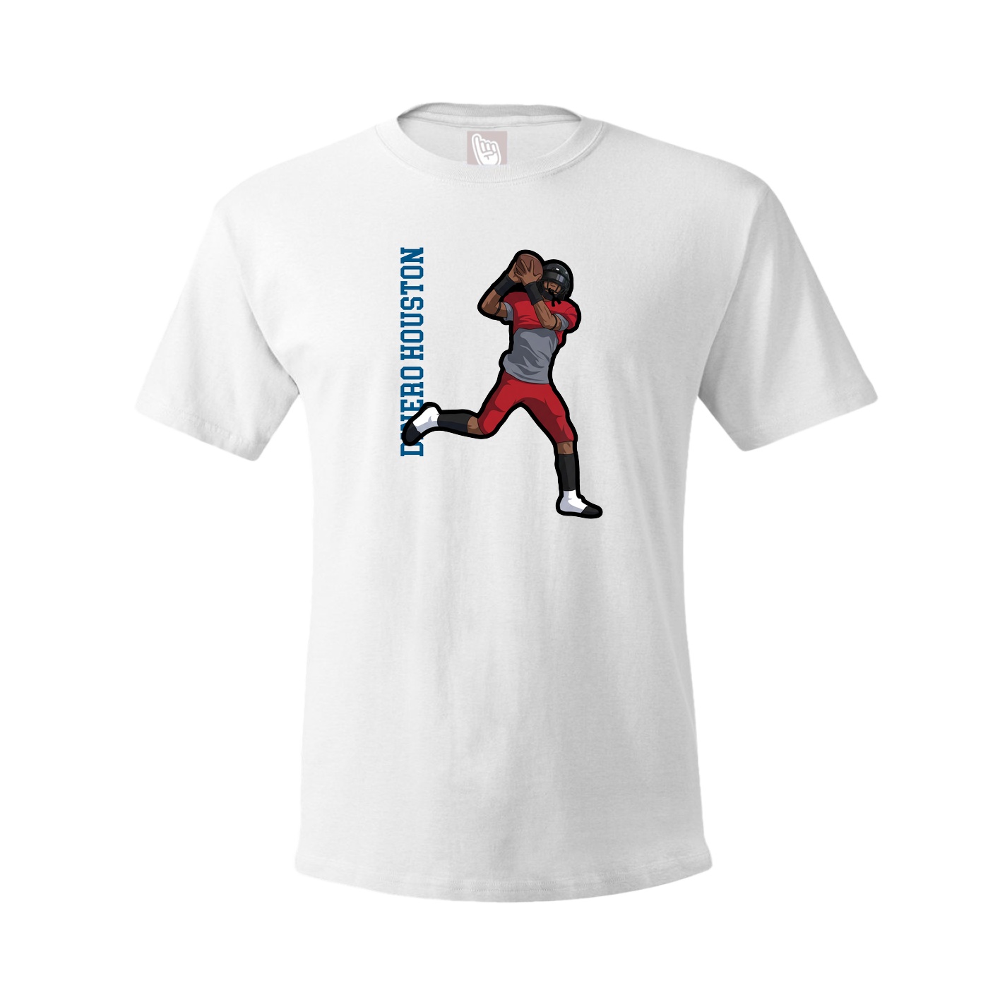 Tee — Name Vertical in White
