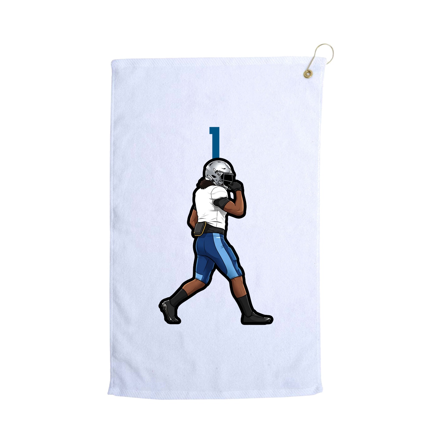 Golf Towel — Number Top in White