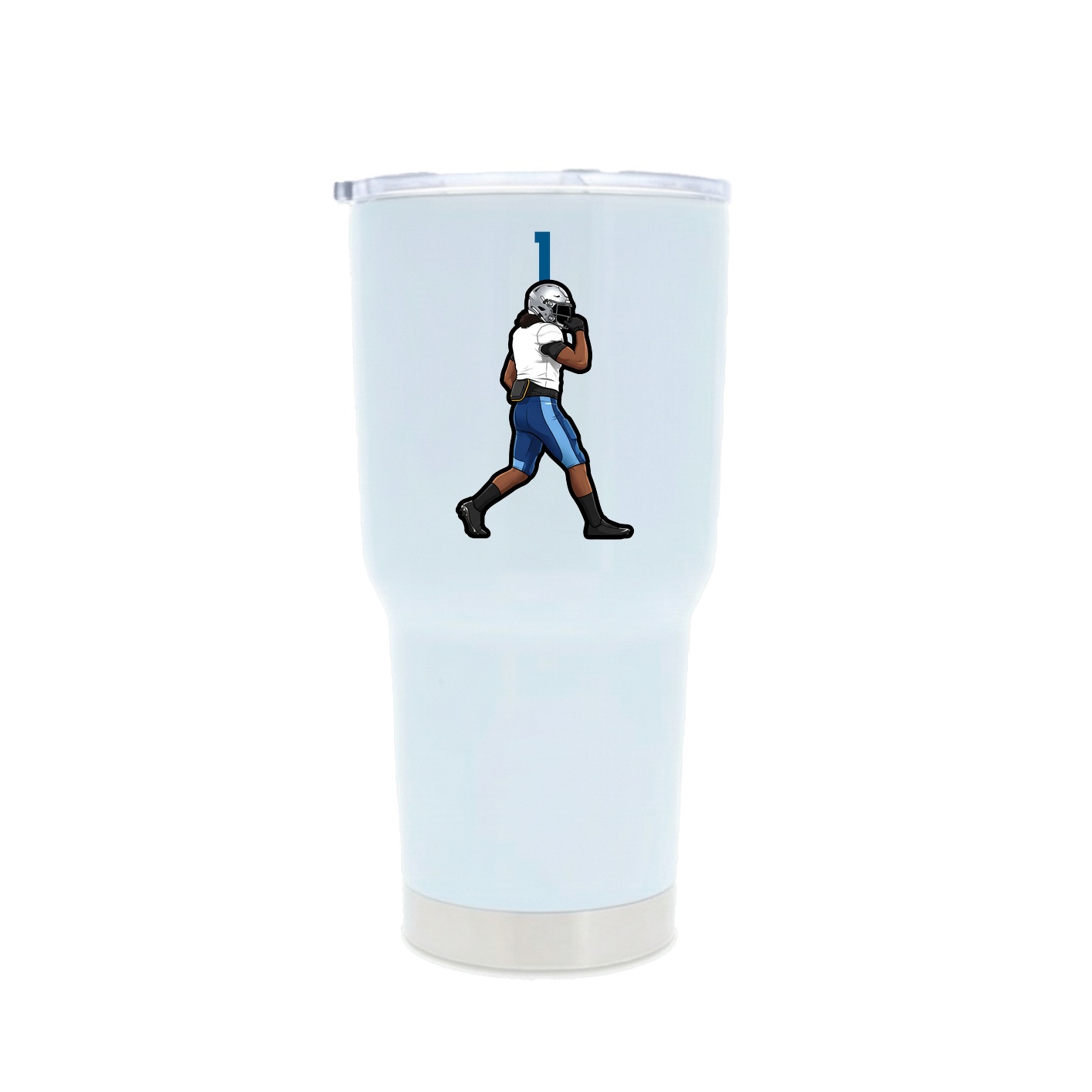 30oz Stainless Steel Tumbler — Number Top in White