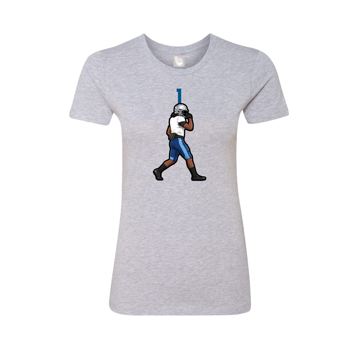 Womens Tee — Number Top in Grey