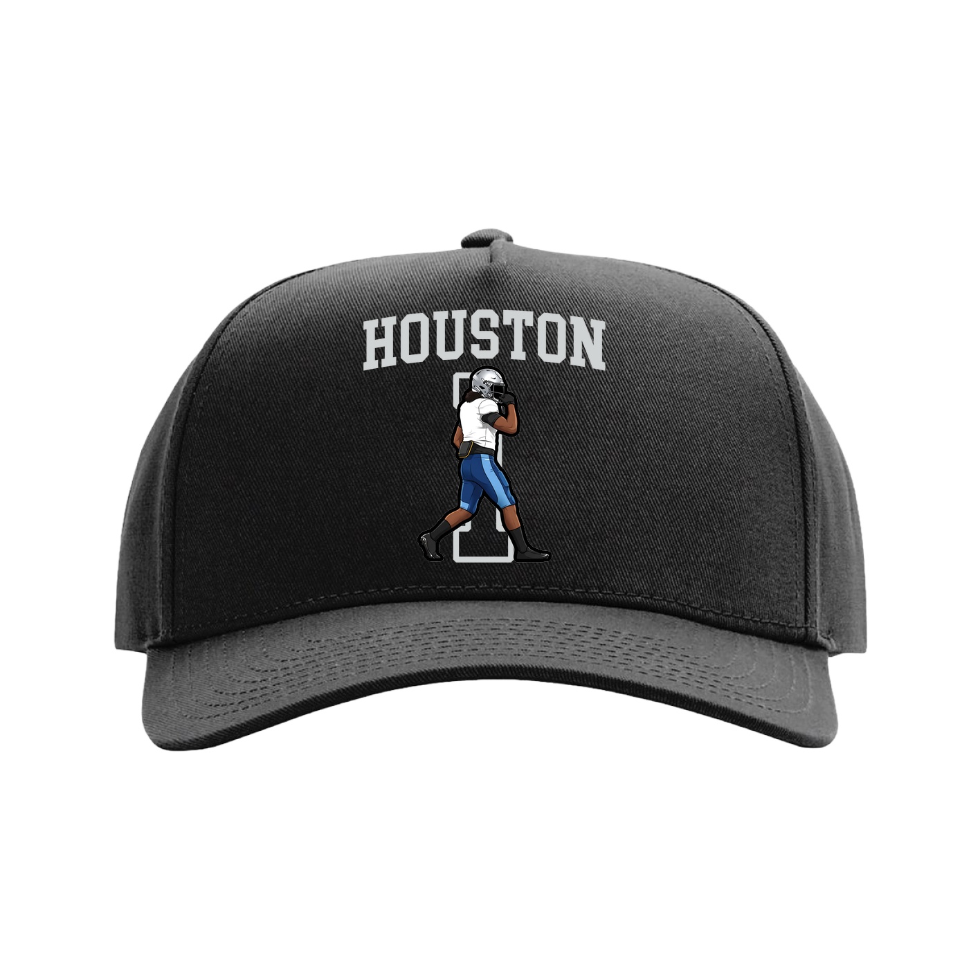 Full Fabric Five-Panel Champ Cap — Shirsey in Black