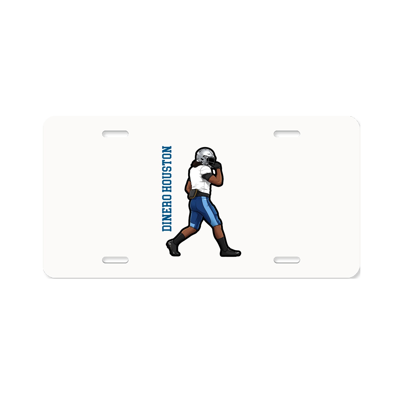 License Plate — Name Vertical in Classic