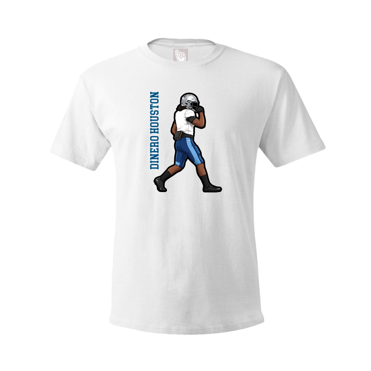 Tee — Name Vertical in White
