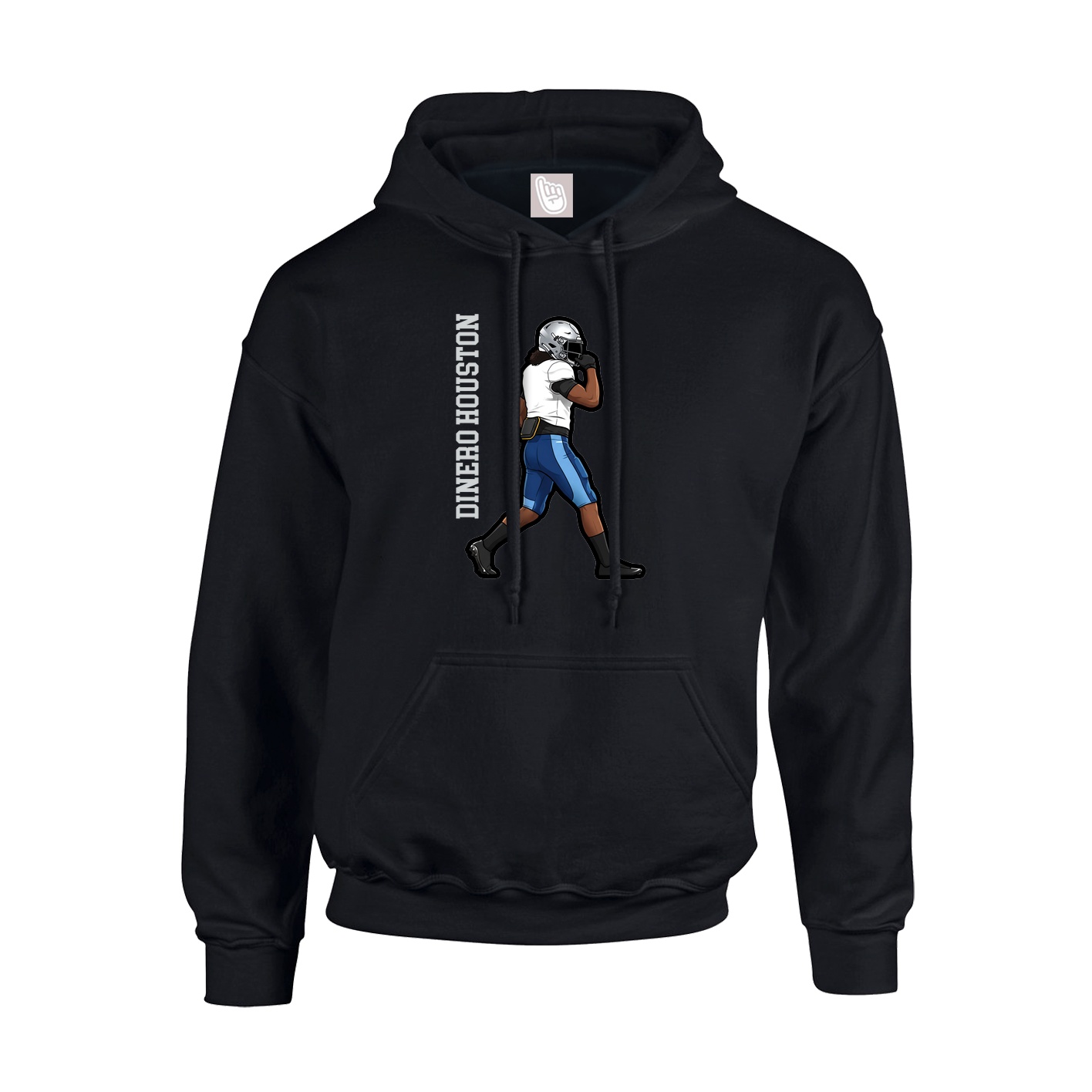 Youth Hoodie — Name Vertical in Black