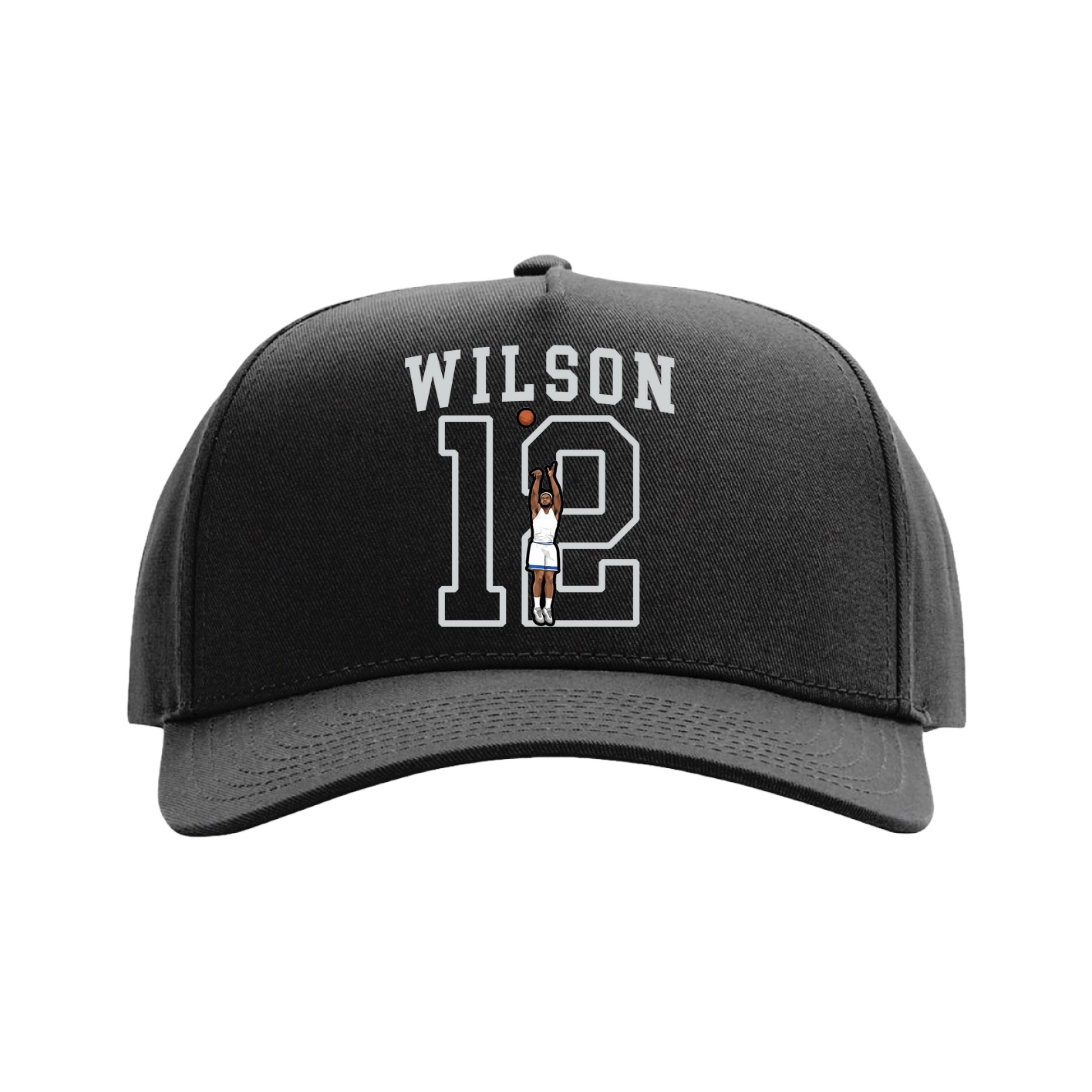 Full Fabric Five-Panel Champ Cap — Shirsey in Black