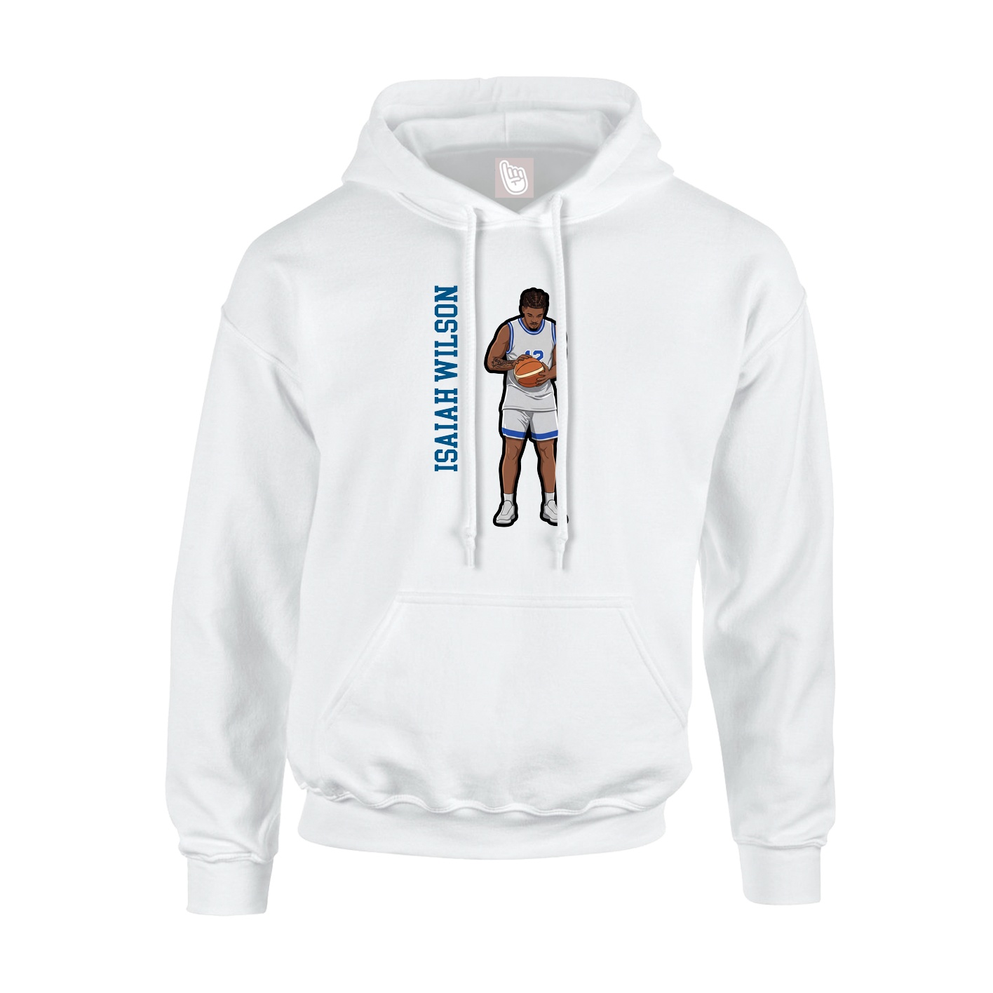 Youth Hoodie — Name Vertical in White