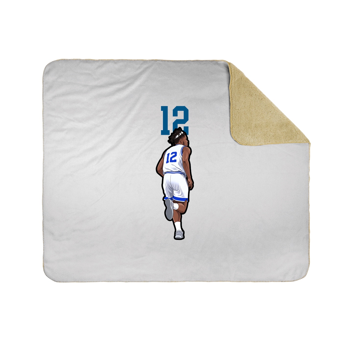 Throw Blanket — Number Top in White
