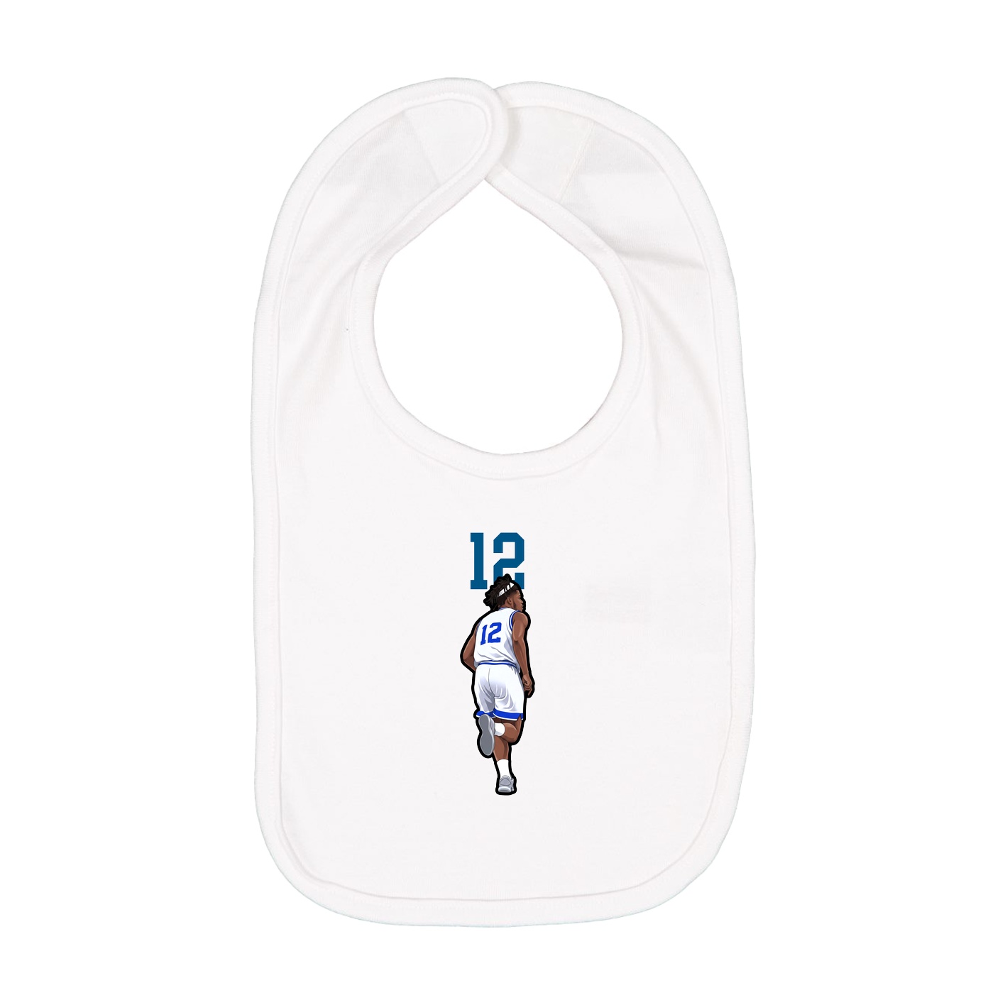 Infant Bib — Number Top in White