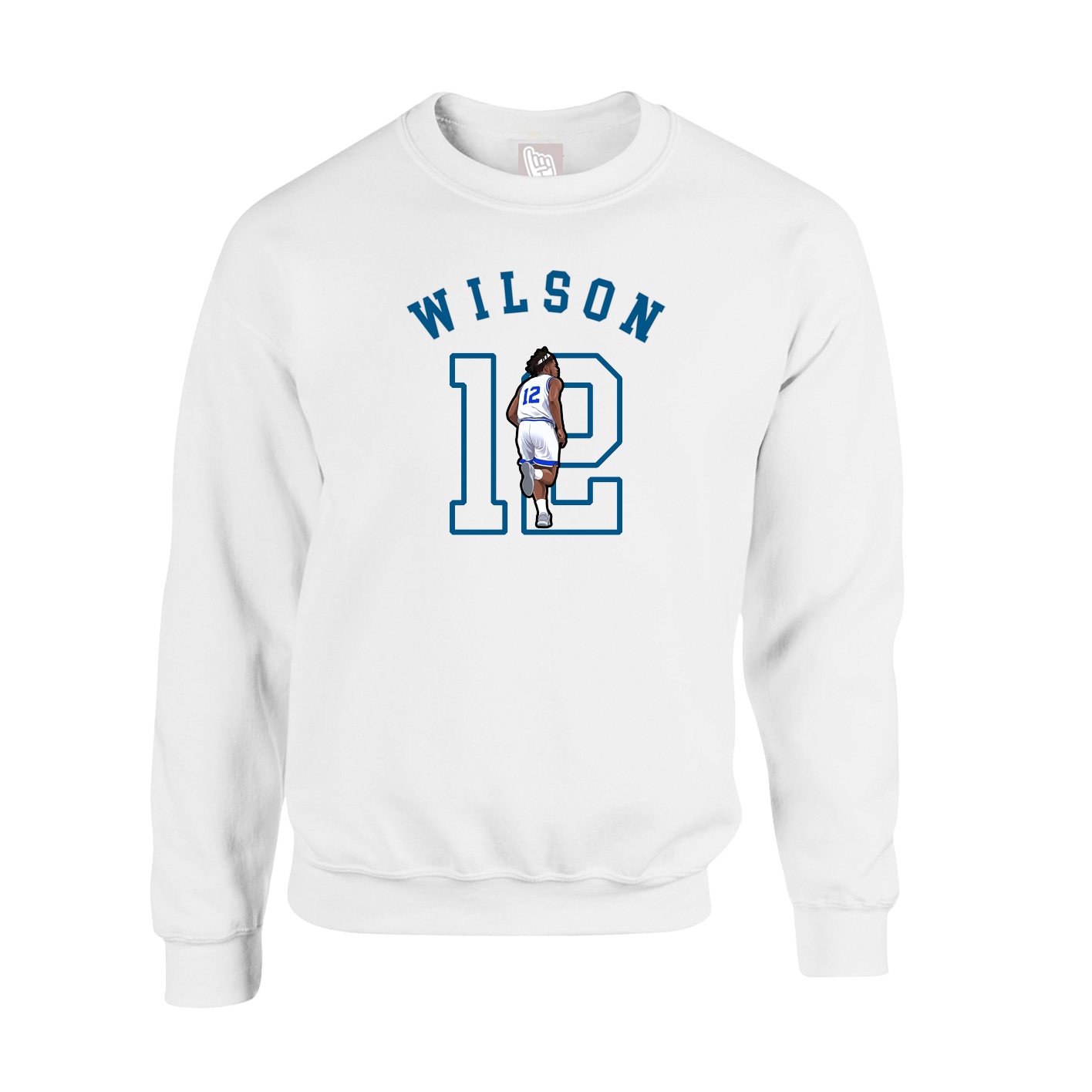 Fleece Crew — Shirsey Arch in White