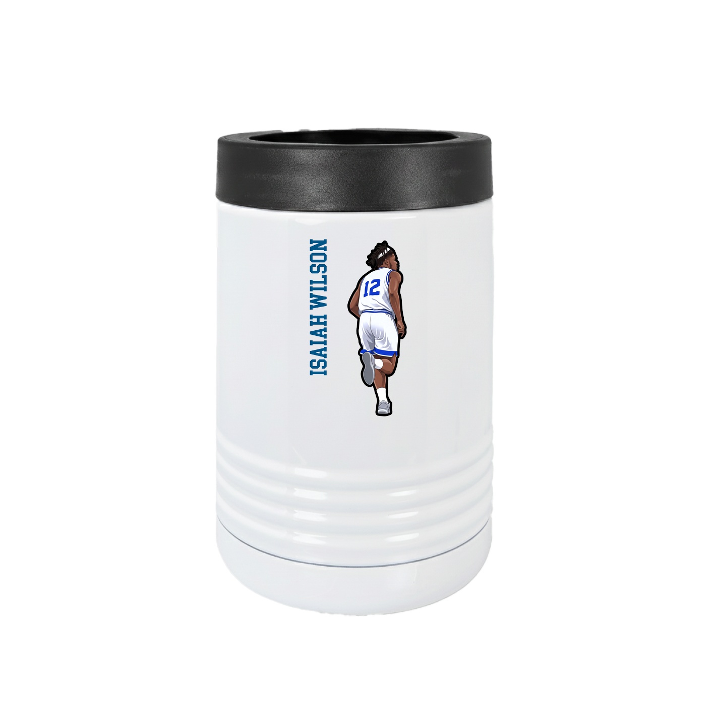 Beverage Holder — Name Vertical in White