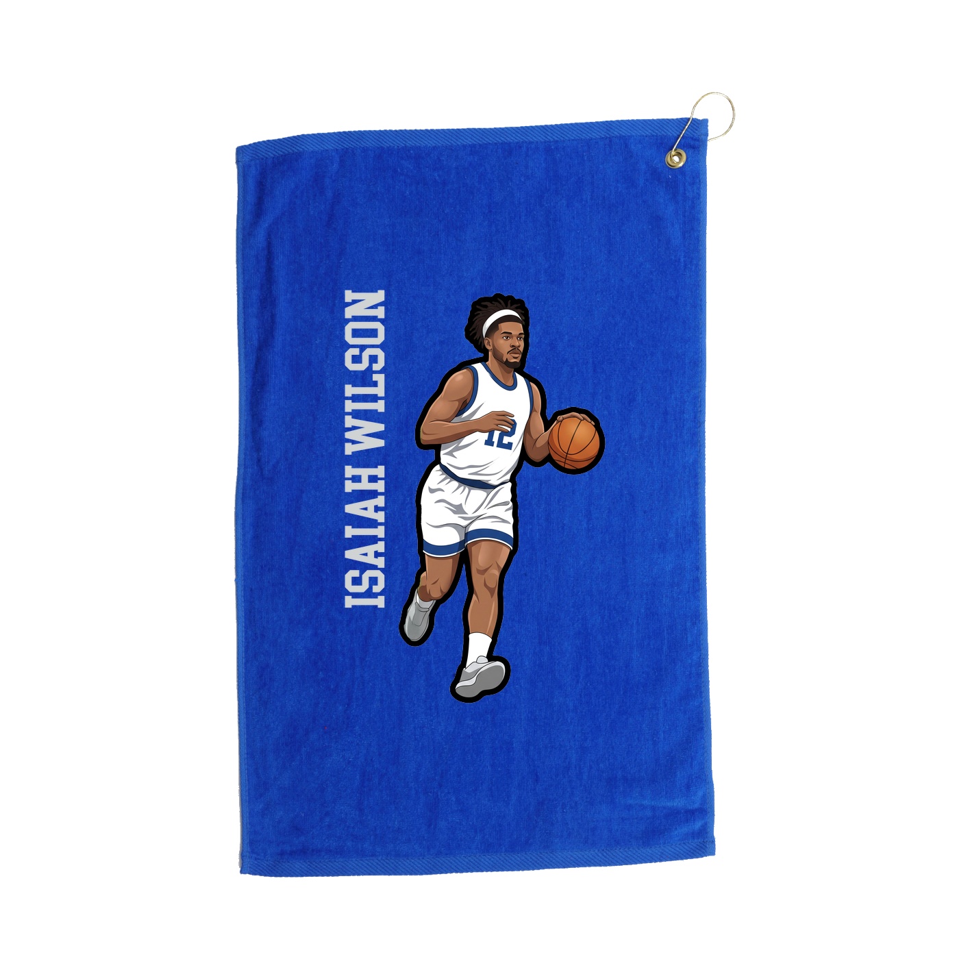 Golf Towel — Name Vertical in Royal