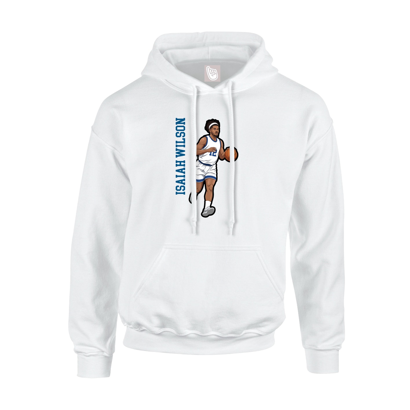 Hoodie — Name Vertical in White