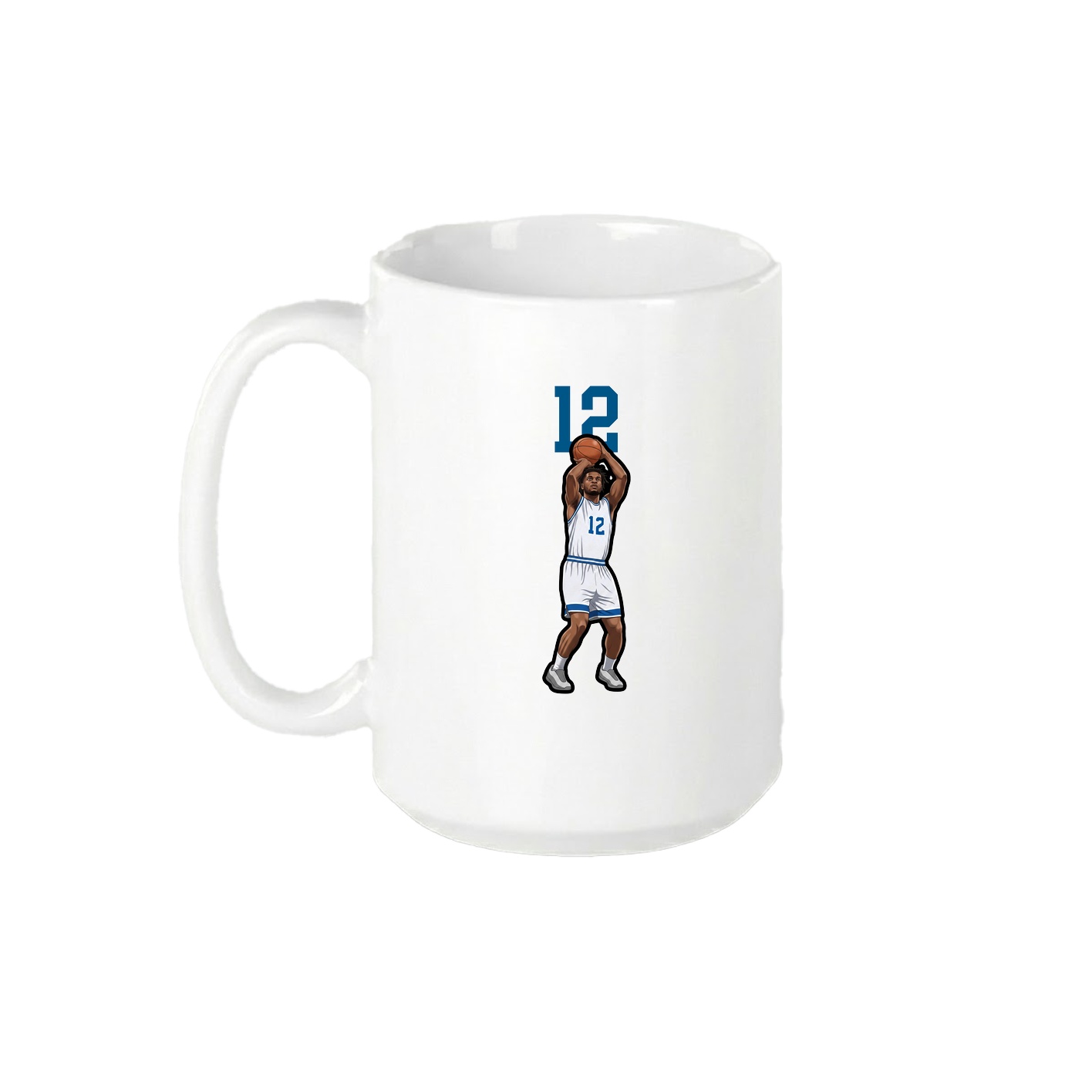 15oz Coffee Mug — Number Top in White