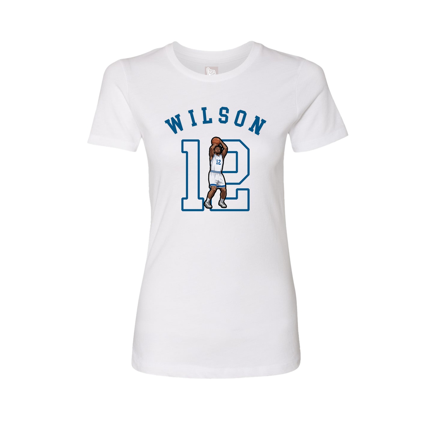 Fitted Women's Tee — Shirsey Arch in White
