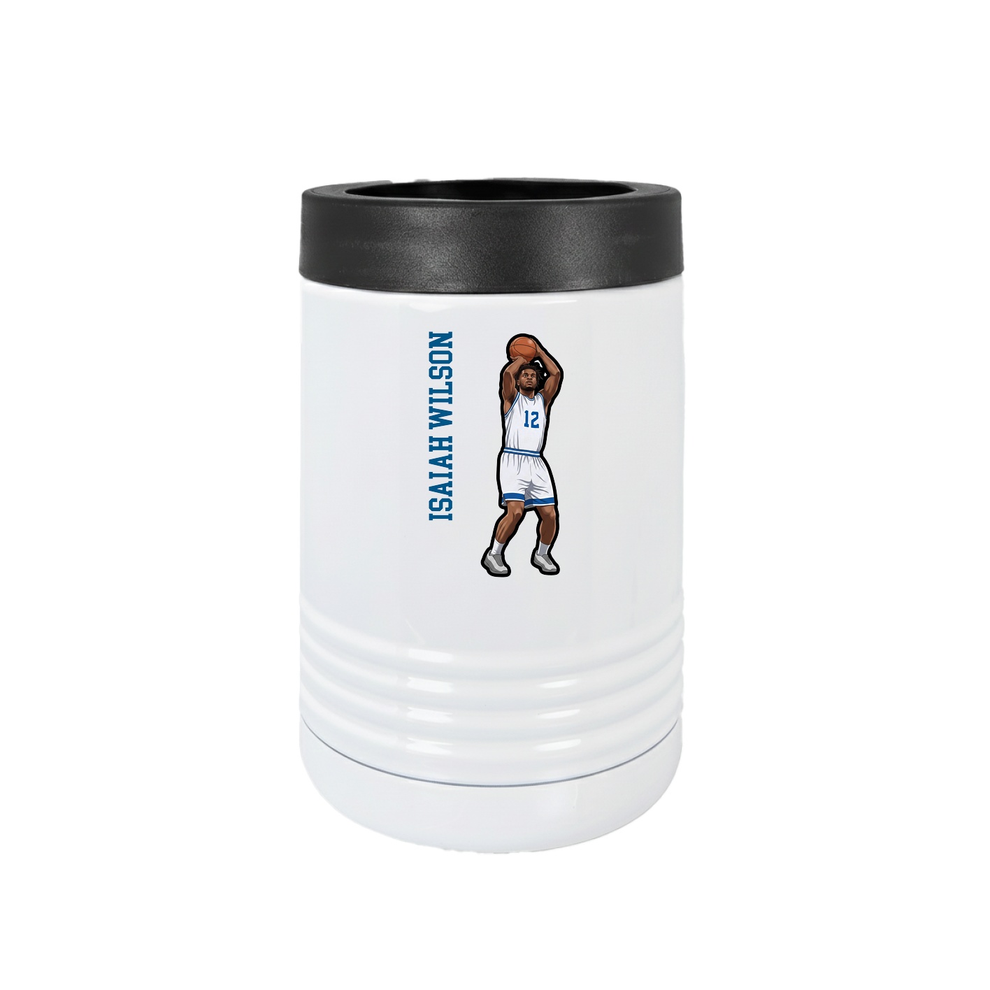 Beverage Holder — Name Vertical in White