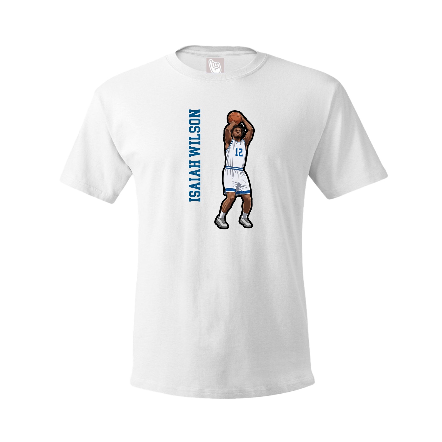Tee — Name Vertical in White