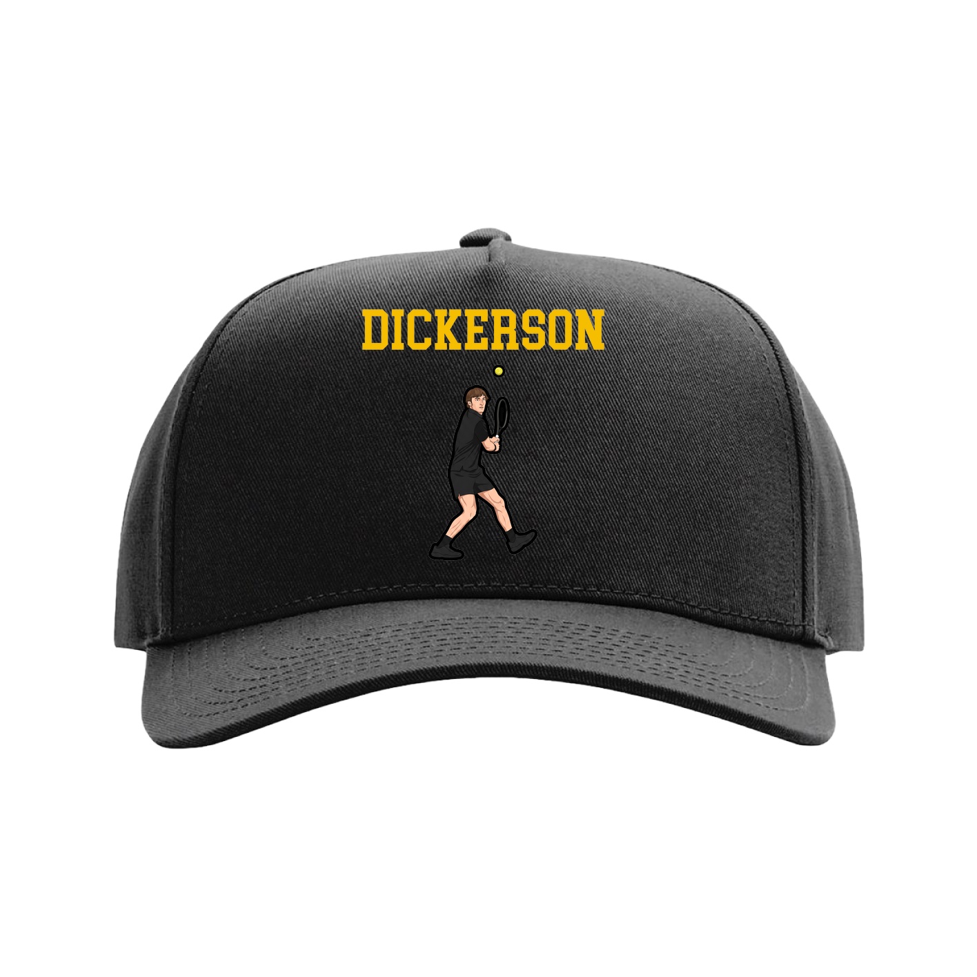 Full Fabric Five-Panel Champ Cap — Shirsey in Black
