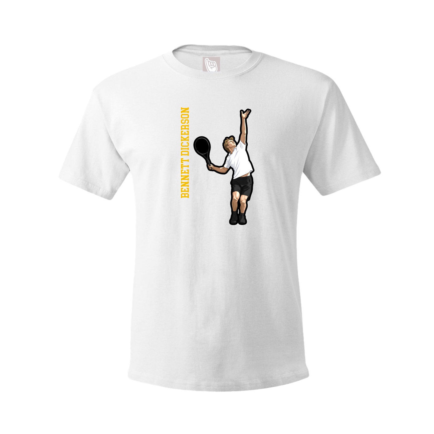 Youth Tee — Name Vertical in White