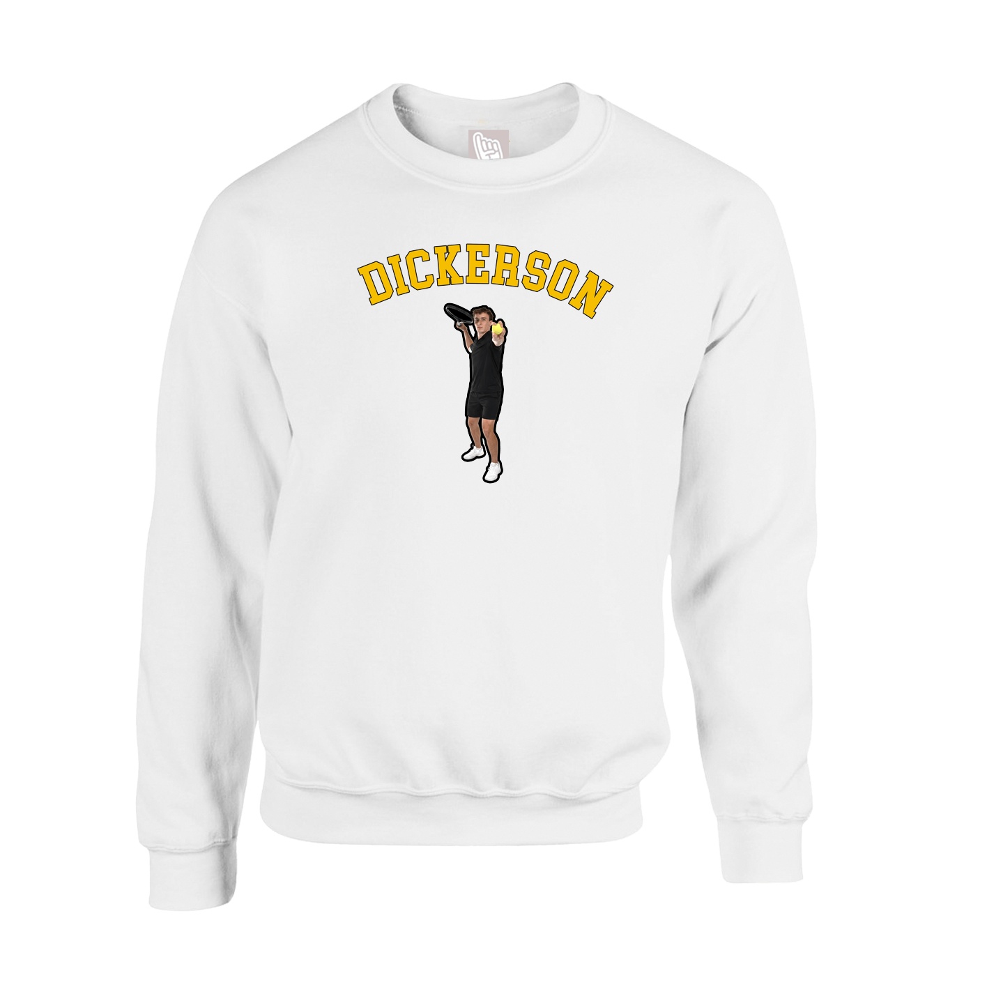 Fleece Crew — Shirsey Arch in White