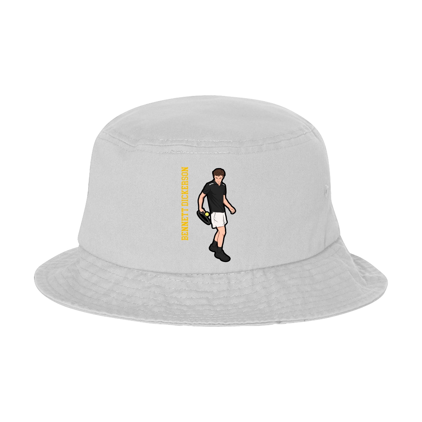 Bucket Cap — Name Vertical in White