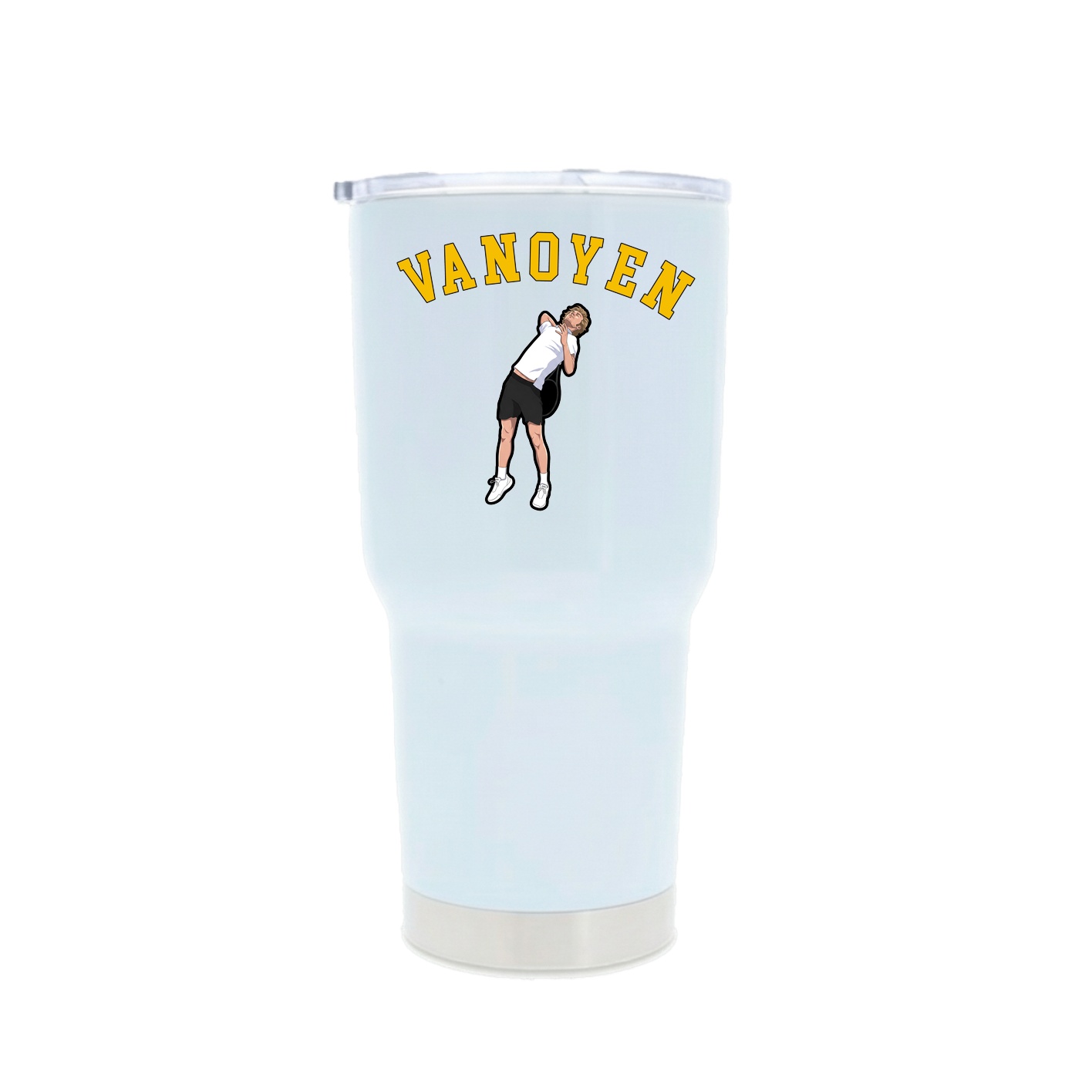 30oz Stainless Steel Tumbler — Shirsey Arch in White