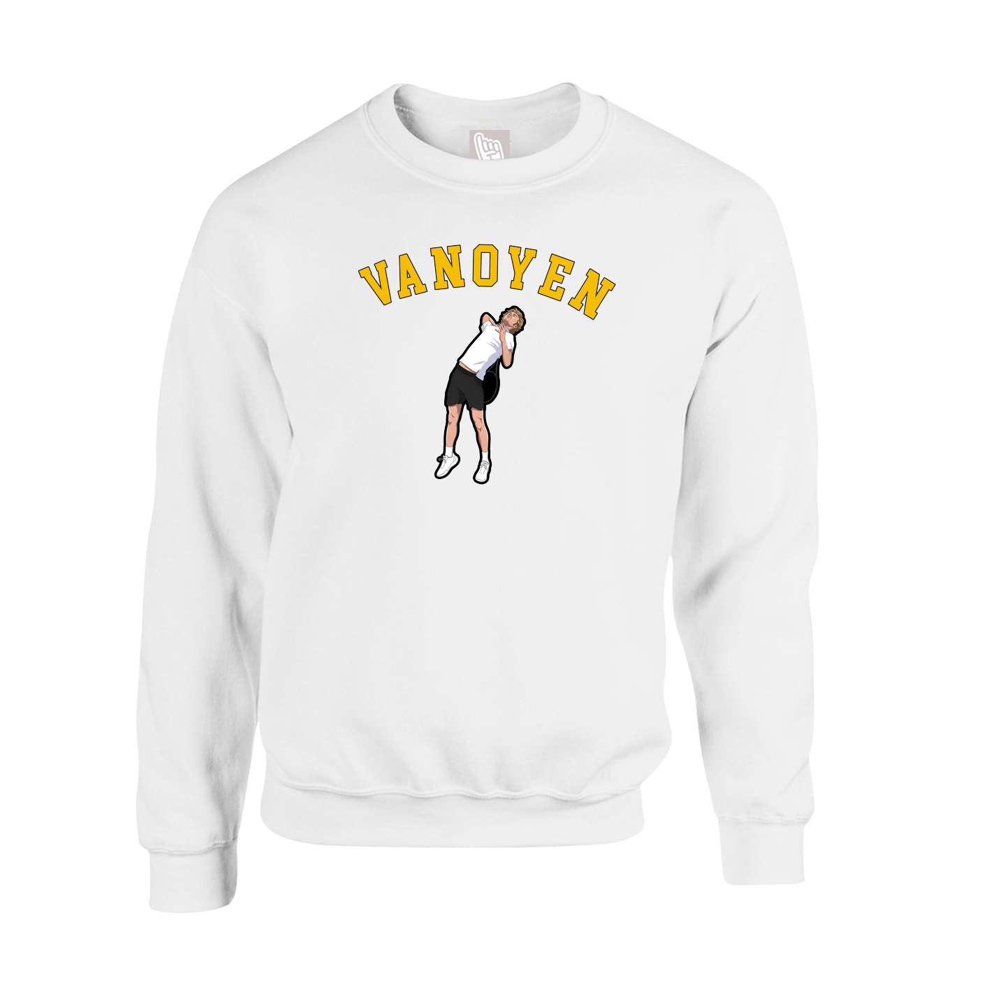 Fleece Crew — Shirsey Arch in White