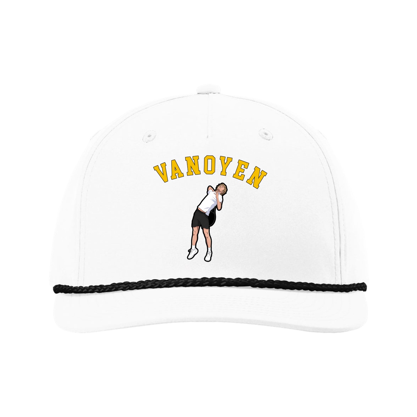 Five-Panel Classic Rope Cap — Shirsey Arch in White