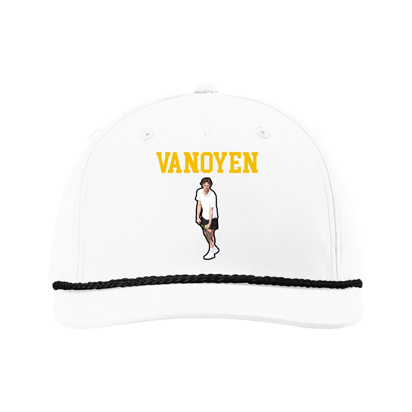Five-Panel Classic Rope Cap — Shirsey in White