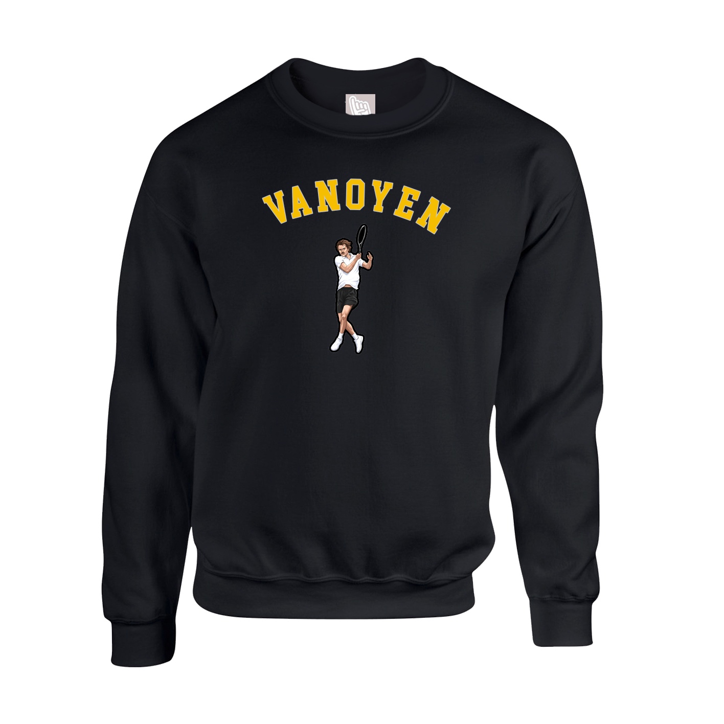 Fleece Crew — Shirsey Arch in Black