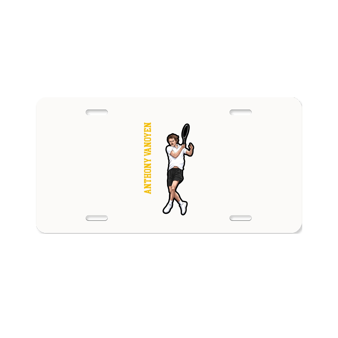 License Plate — Name Vertical in Classic