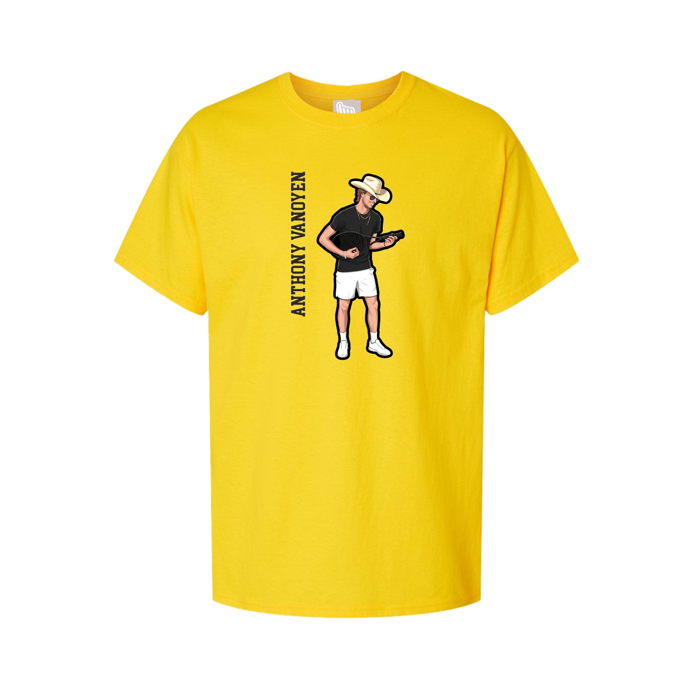 Tee — Name Vertical in Gold