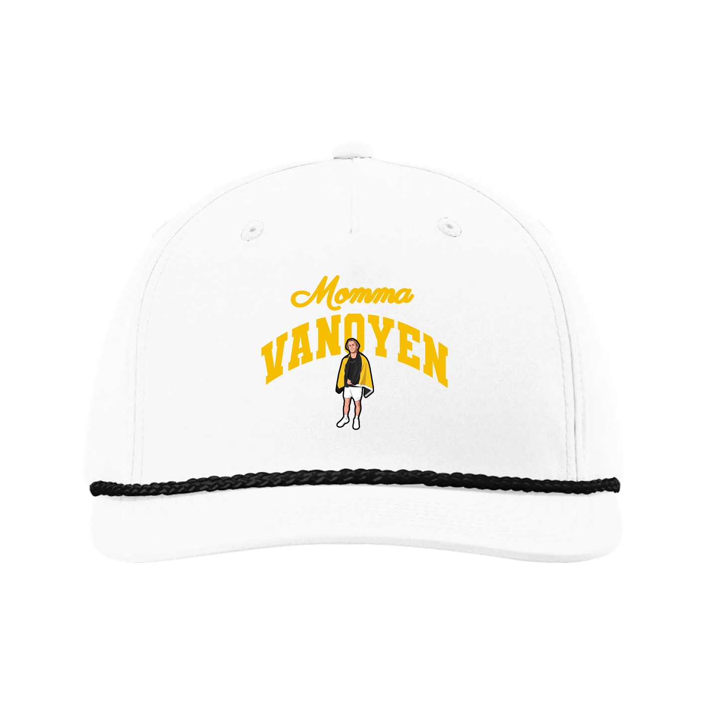 Five-Panel Classic Rope Cap — Mothers Day Arch in White