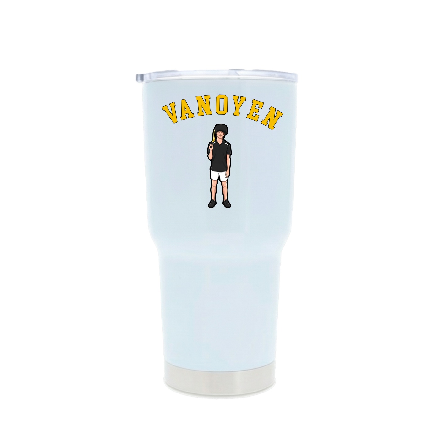 30oz Stainless Steel Tumbler — Shirsey Arch in White