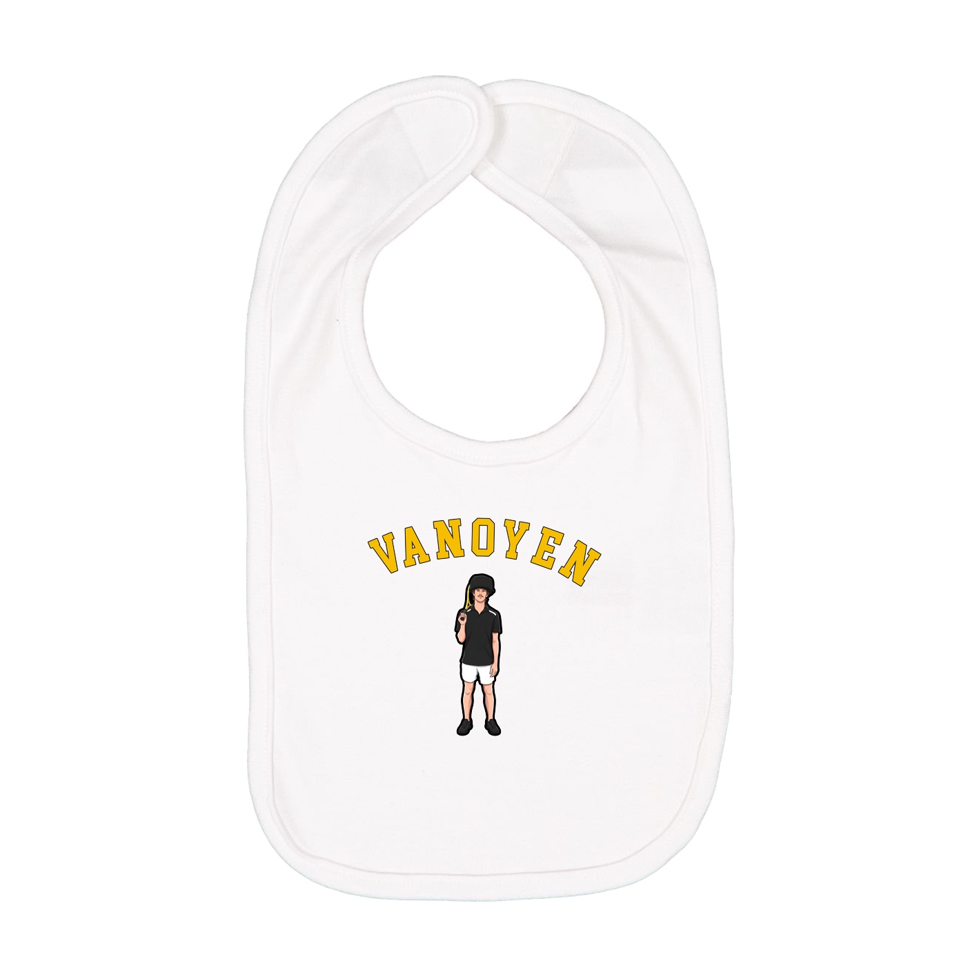 Infant Bib — Shirsey Arch in White