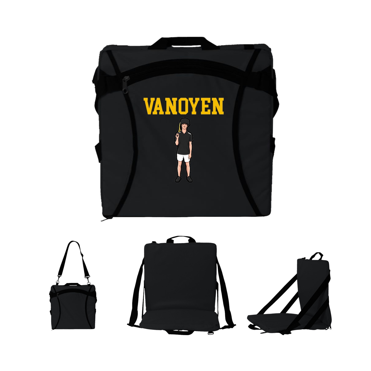 Folding Stadium Seat — Shirsey in Black