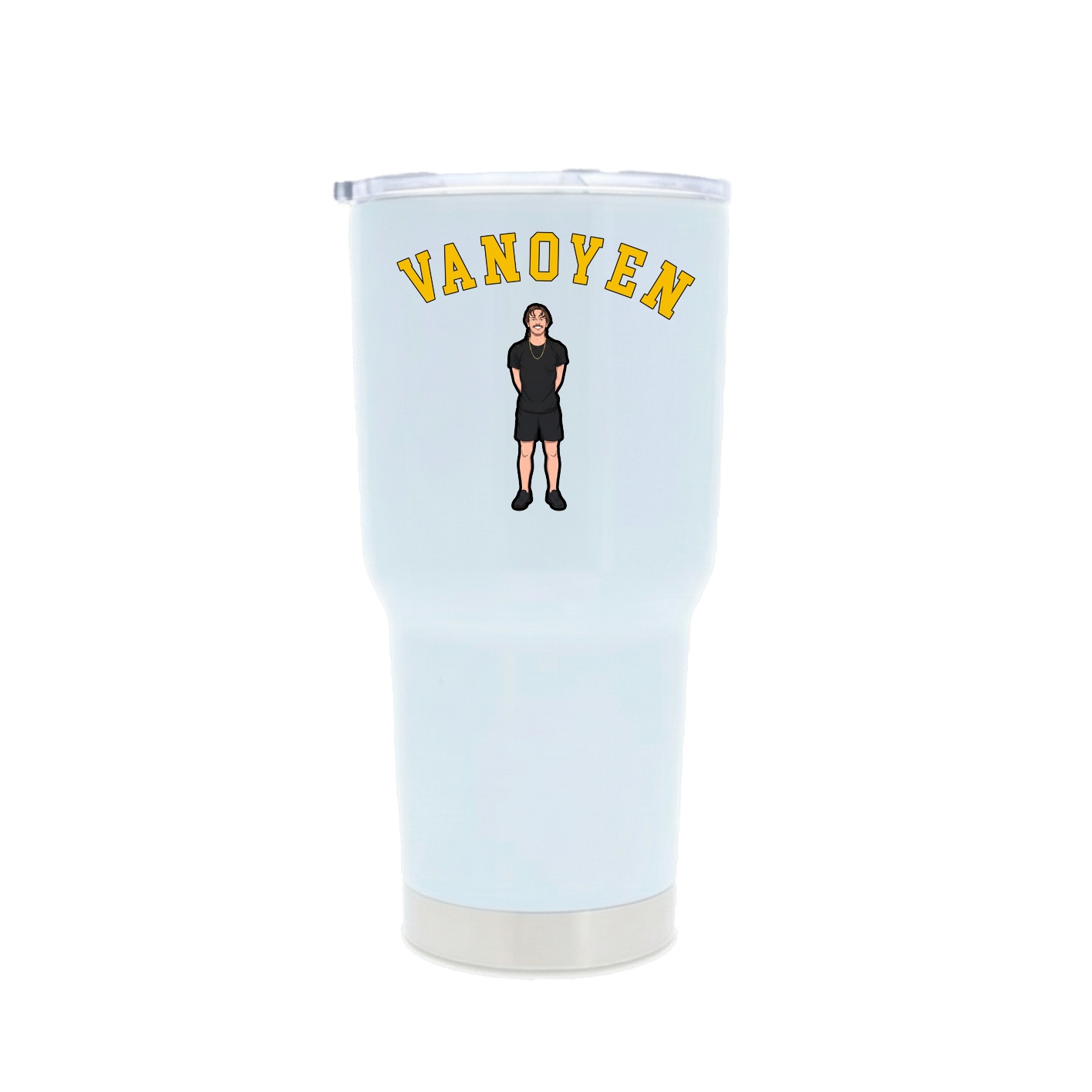 30oz Stainless Steel Tumbler — Shirsey Arch in White