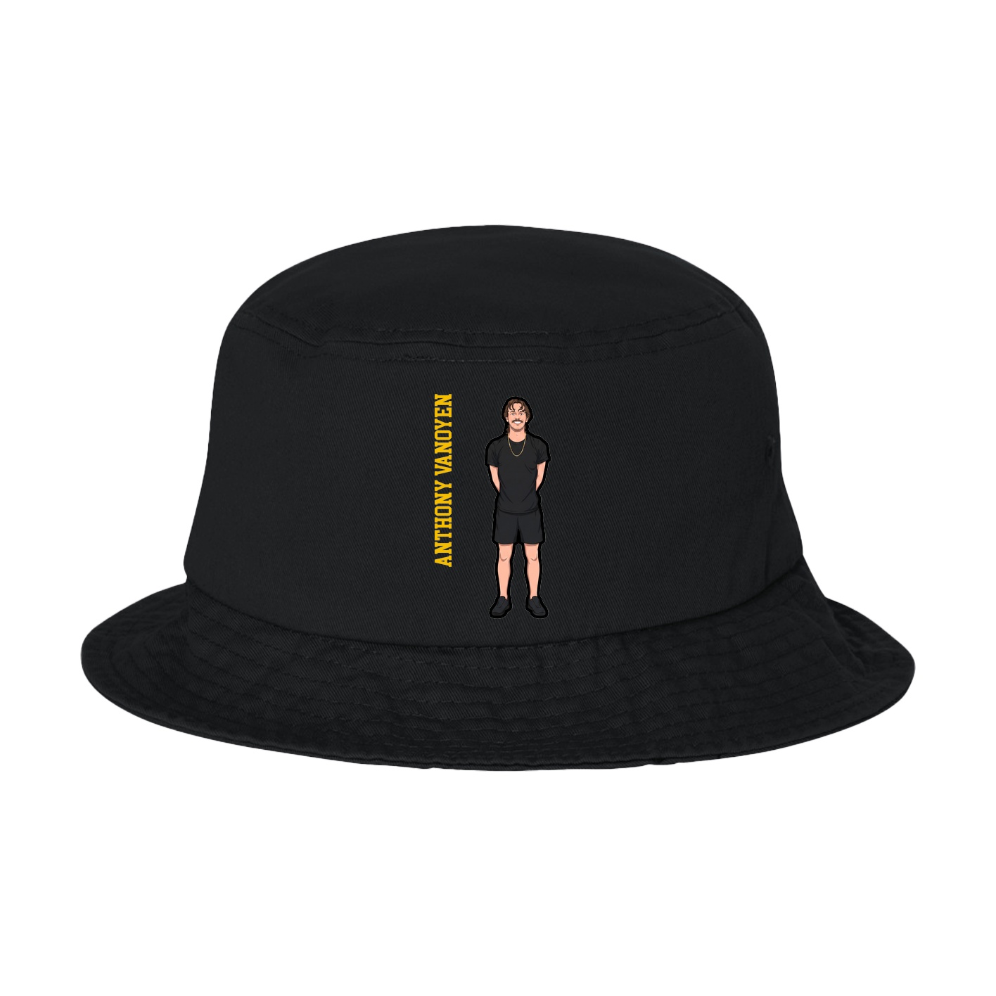 Bucket Cap — Name Vertical in Black