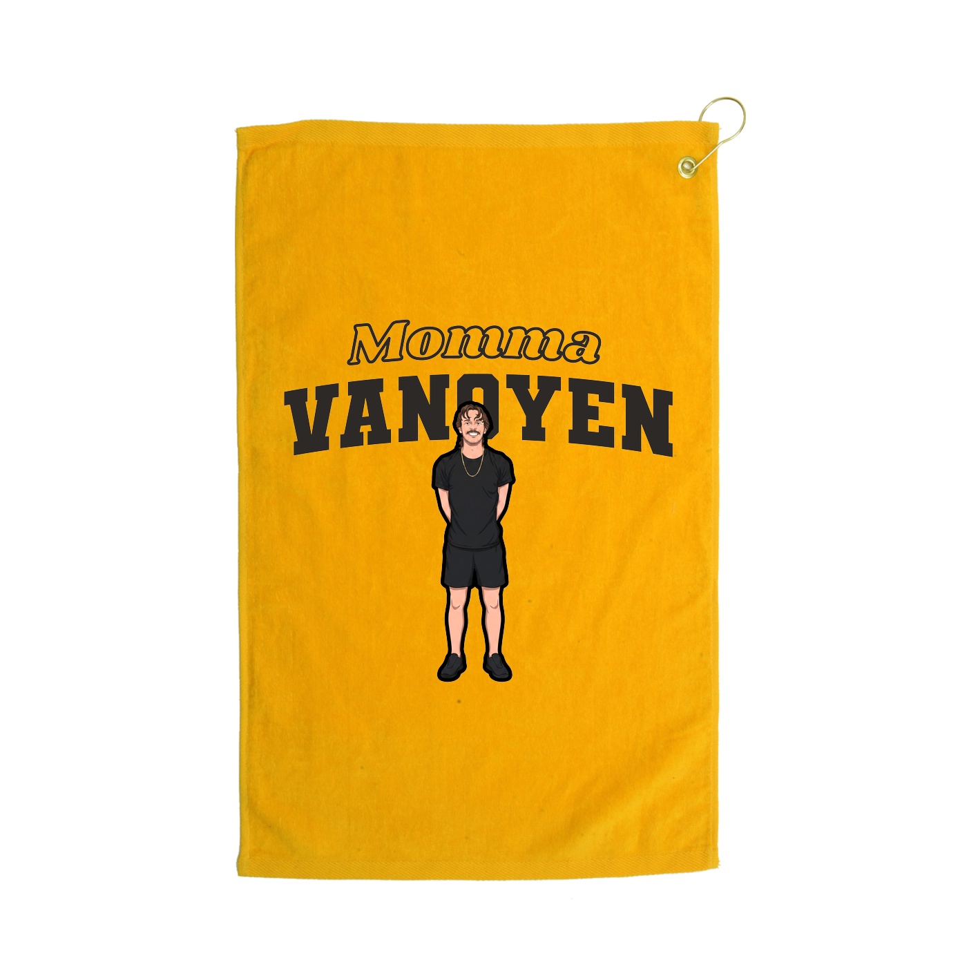 Golf Towel — Mothers Day Block in Gold