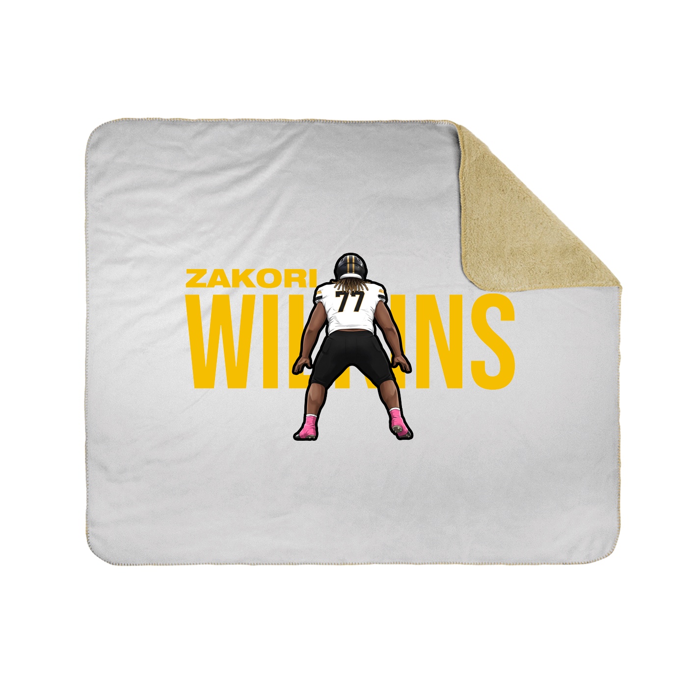 Throw Blanket — Player Name in White