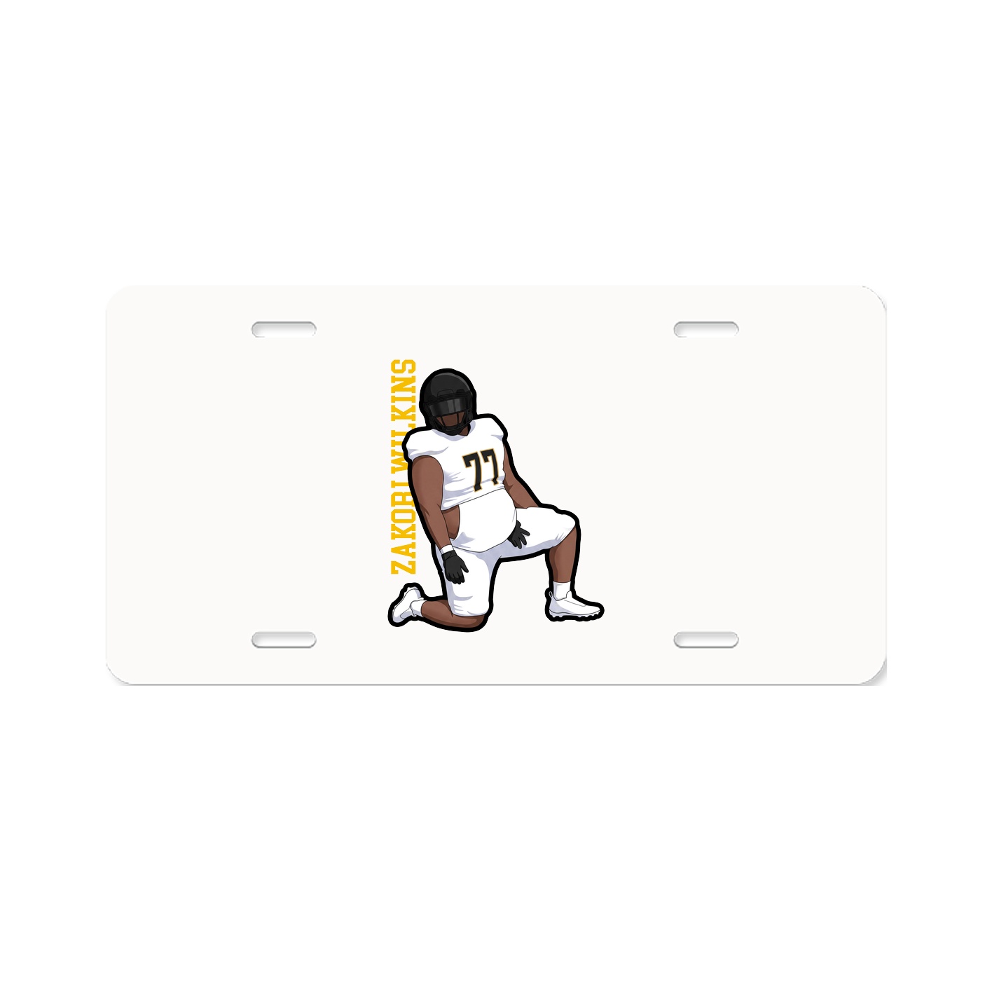 License Plate — Name Vertical in Classic