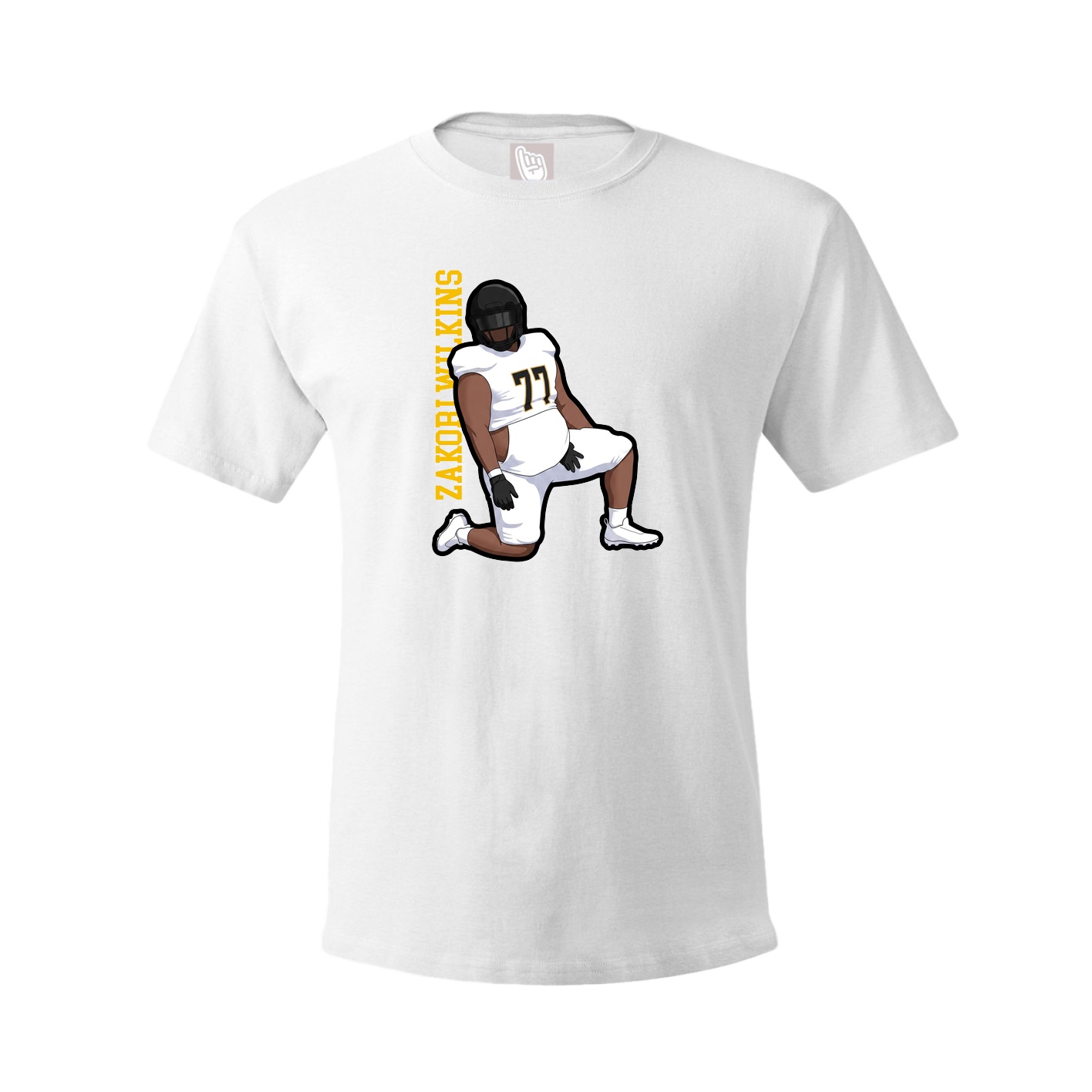 Tee — Name Vertical in White