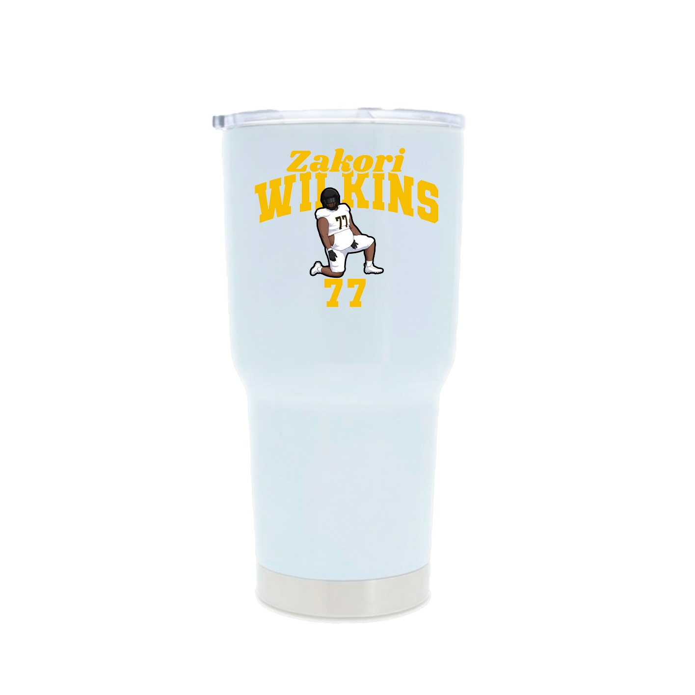 30oz Stainless Steel Tumbler — Signature Arch in White