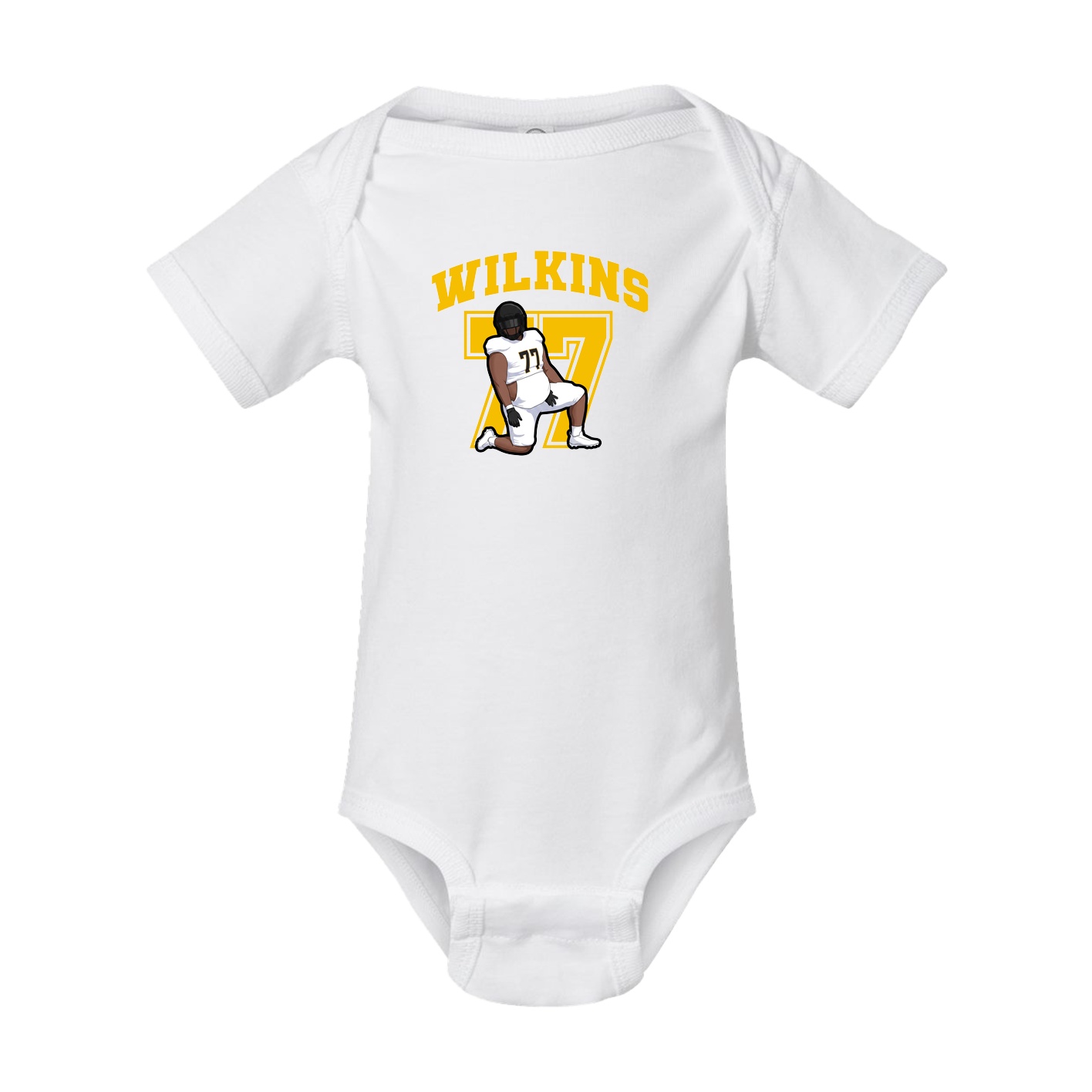 Baby Onesie — Number in White